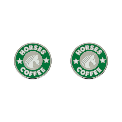 Dapplebay Horse Show Number Pins - Horses & Coffee