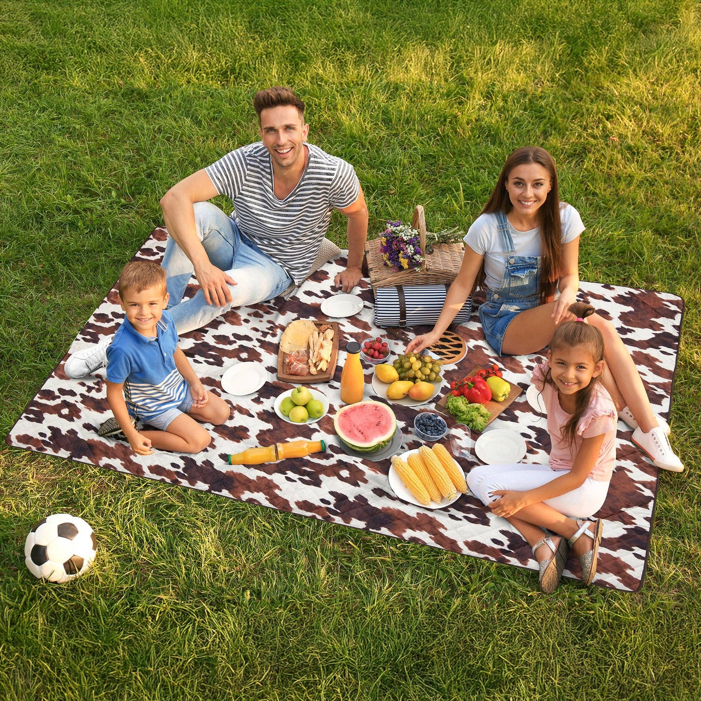 Cowhide Printed Picnic Blanket