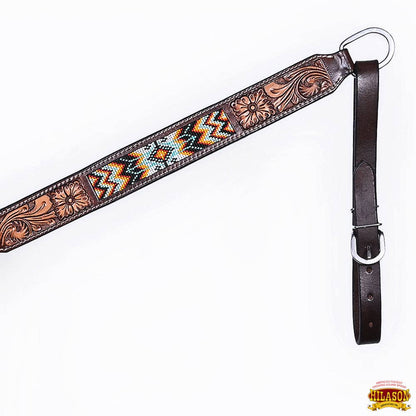 HILASON Western Horse Floral Headstall Breast Collar One Headstall Spur Strap Wither Strap American Leather Tack Set