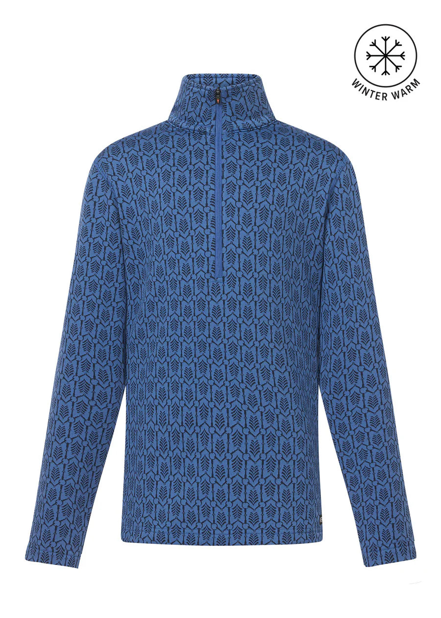 Kerrits Equestrian Kids Snaffle Fleece Half Zip Top - Blue Moon