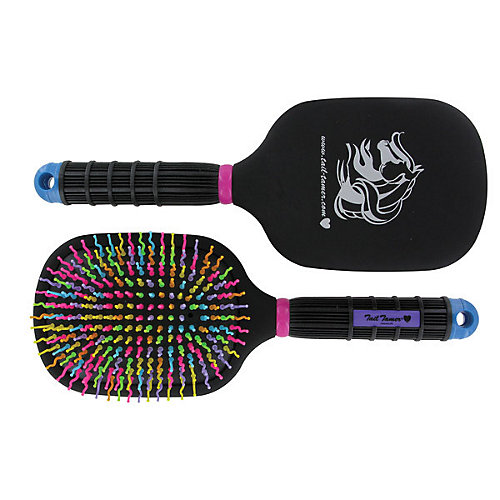 Tail Tamer by Professional's Choice Paddle Horse Brush, Rainbow - Riders Choice Supply Co