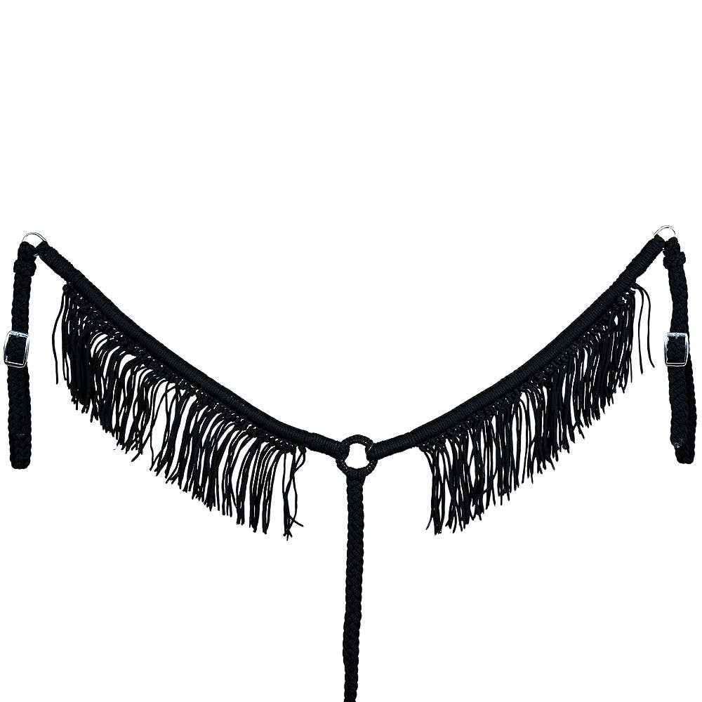 Horse Breast Collar Flat Braided Paracord With Fringes By Hilason