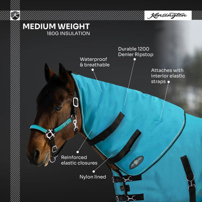 1200D Horse 180G Medium Weight Winter Neck Warmer - Waterproof & Breathable - Riders Choice Supply Co