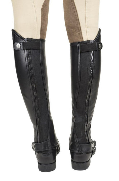 LETTIA London Leather Half Chaps Black