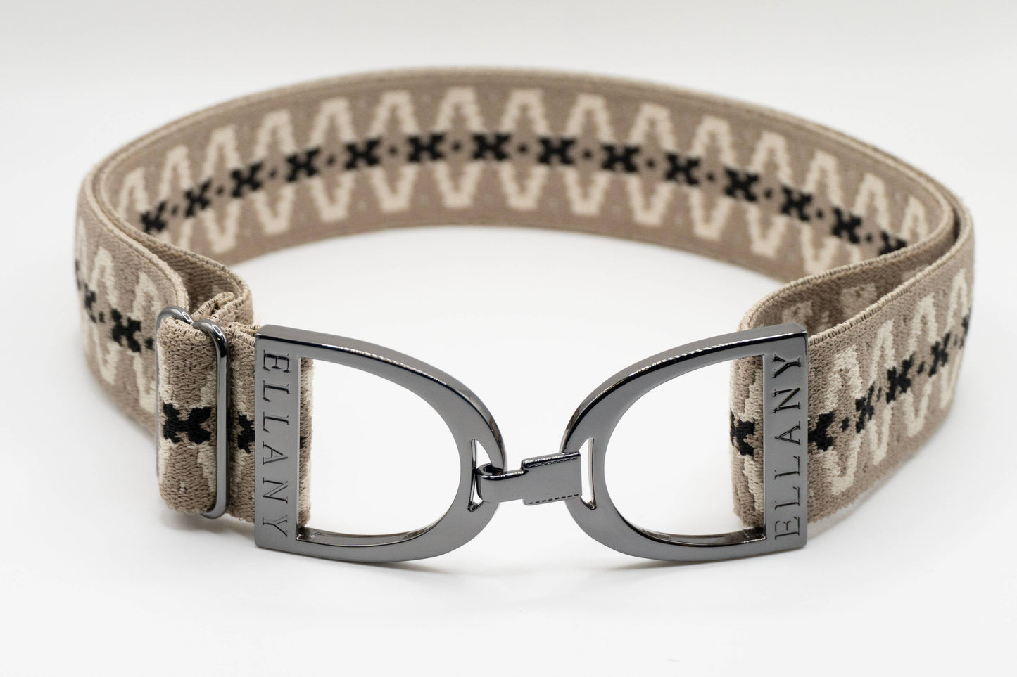 Harlow - 1.5" Gunmetal Stirrup Elastic Belt - Riders Choice Supply Co