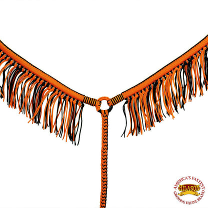 Horse Breast Collar Flat Braided Paracord With Fringes By Hilason