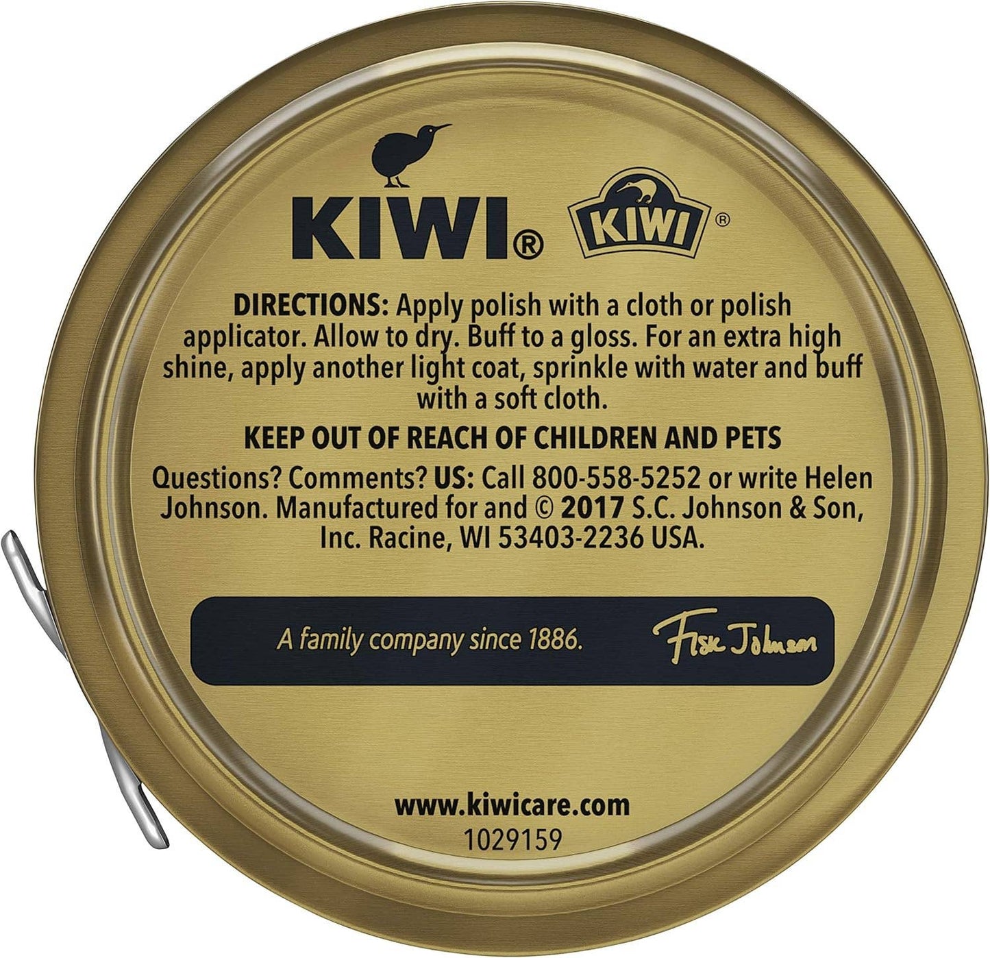 Kiwi Shoe Polish Tin, Black, 1.125 oz ( 32g )