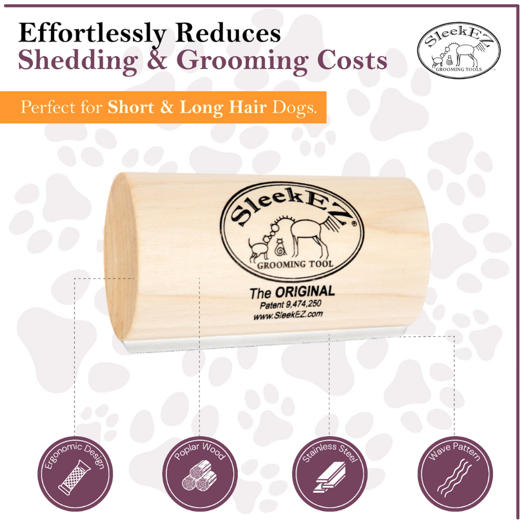 SleekEZ® Dog Brush for Shedding and Grooming (5 inch) - Riders Choice Supply Co