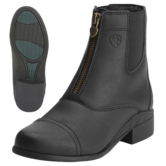 Ariat Kid's Scout Zip Paddock Boots Leather - Black