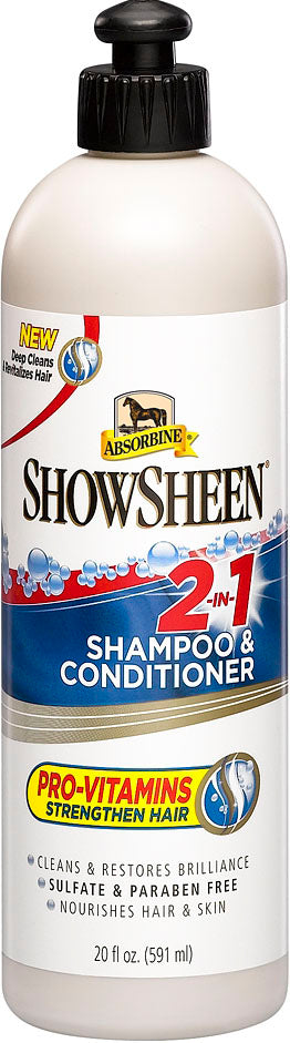 Absorbine ShowSheen 2-in-1 Shampoo & Conditioner, 20 oz - Riders Choice Supply Co