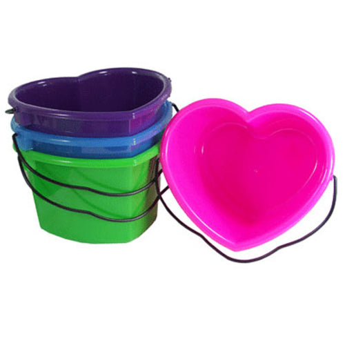 Hot Pink Heart Shaped 6 Quart Pail
