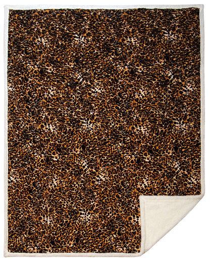 Leopard Plush Sherpa Throw