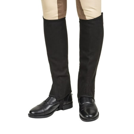 LETTIA Suede Half Chaps Black