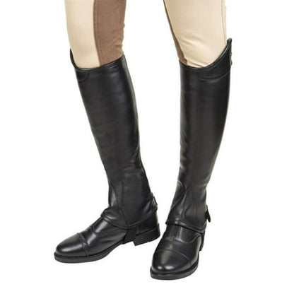 LETTIA London Leather Half Chaps Black