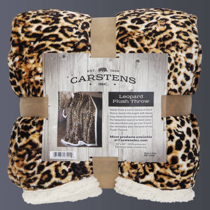 Leopard Plush Sherpa Throw