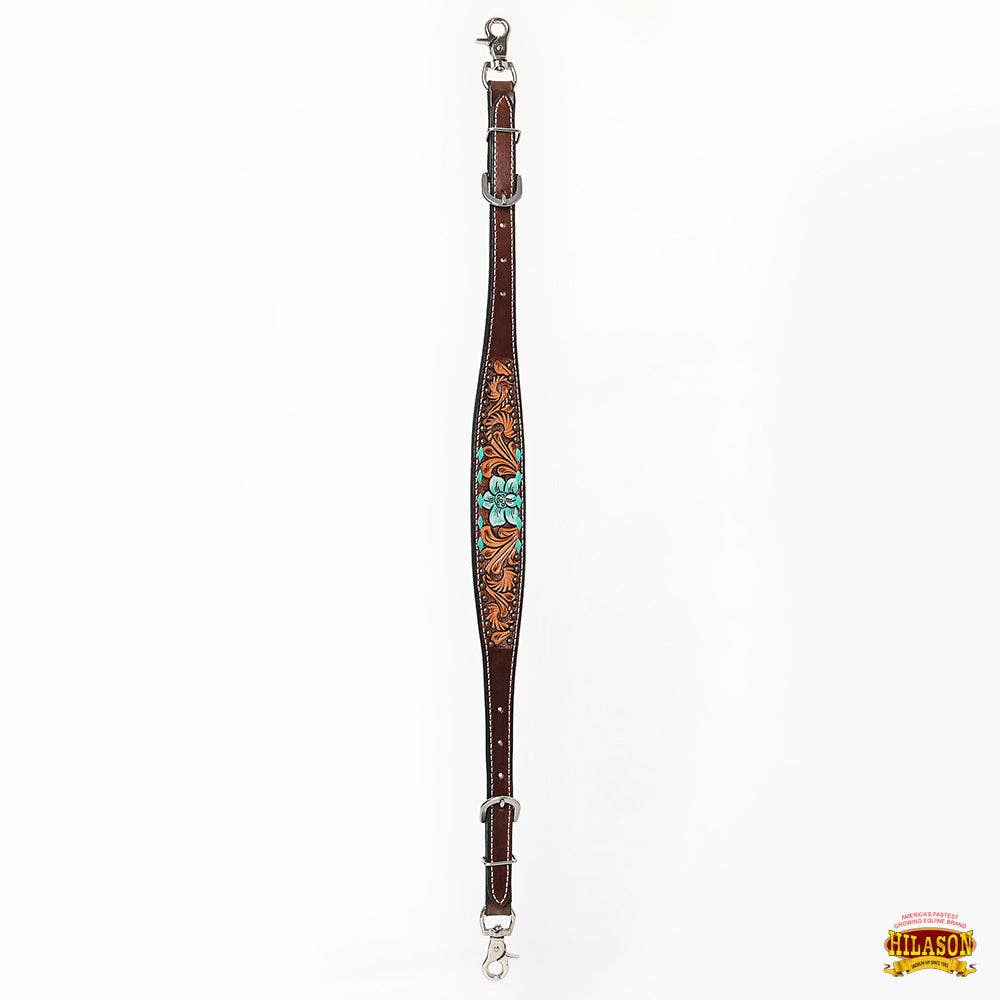 HILASON Western Horse Floral Headstall Breast Collar One Headstall American Leather Tack Set