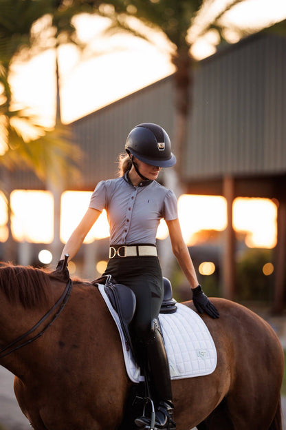 Gold Dakota - 2" Gold Stirrup Equestrian Elastic Belt - Riders Choice Supply Co