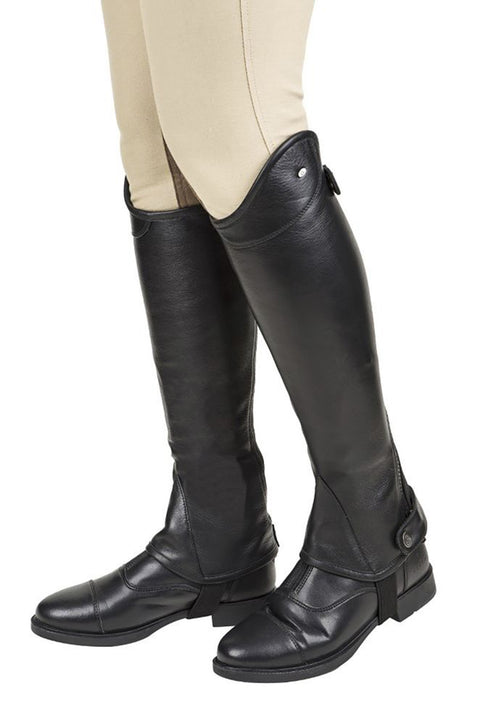 LETTIA London Leather Half Chaps Black
