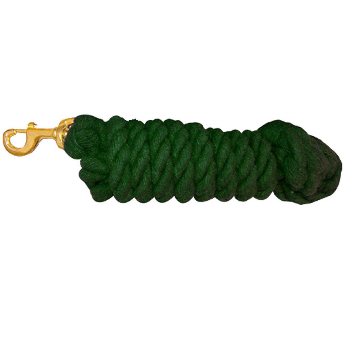Heavy Duty Cotton Lead Rope with Brass Snap 3/4" x 10'