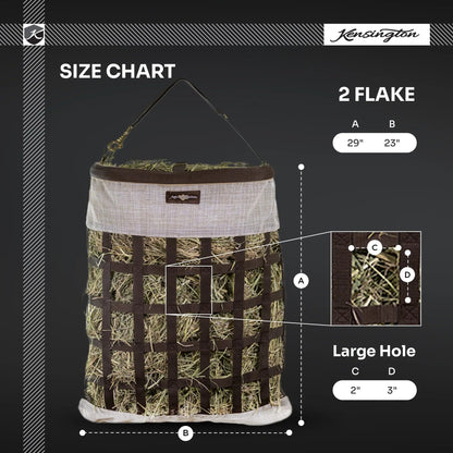 Slow Feed Hay Bag with Easy Load Rim - 2 Flake Capacity - Riders Choice Supply Co