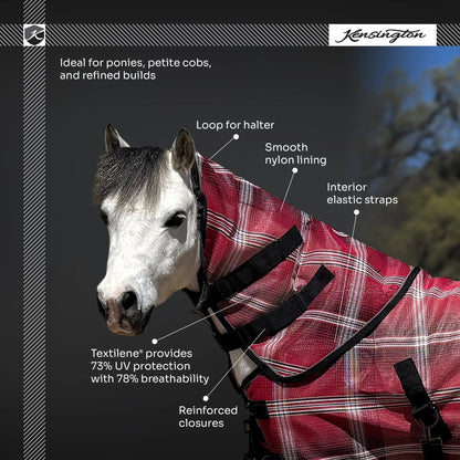 Pony Protective Neck Cover - Pairs with Fly Sheet - 73% UV Blocking - Riders Choice Supply Co