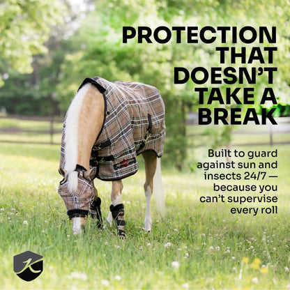 Yellowstone Equine Protective Fly Sheet - 73% UV Blocking + Pest Protection - Riders Choice Supply Co
