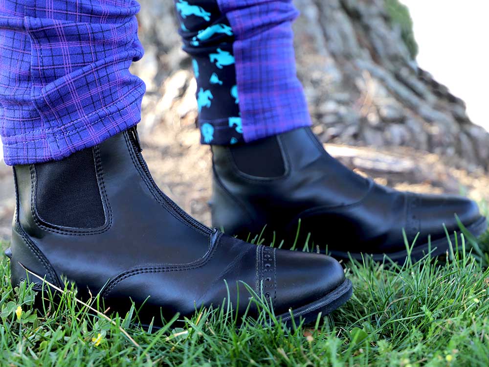 Children's Zip Up Synthetic Paddock Boots - Riders Choice Supply Co