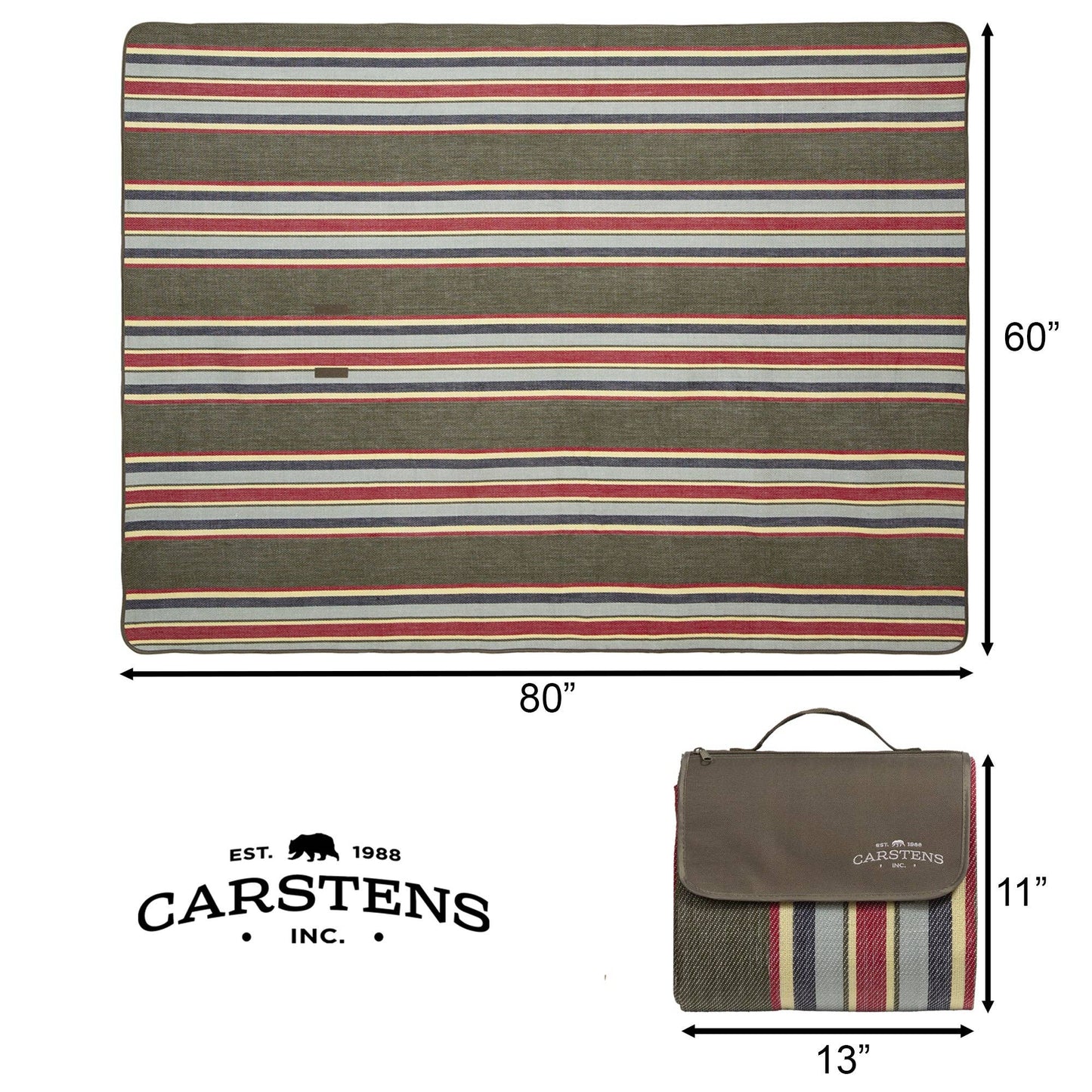 Field Stripe Picnic Blanket