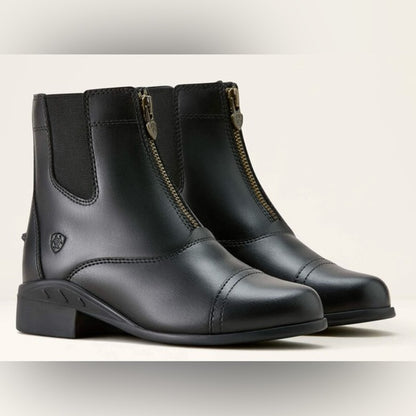 Ariat Kid's Scout Zip Paddock Boots Leather - Black