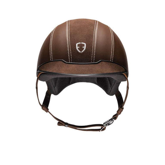 Egide Mocha Leather Helmet - Riders Choice Supply Co