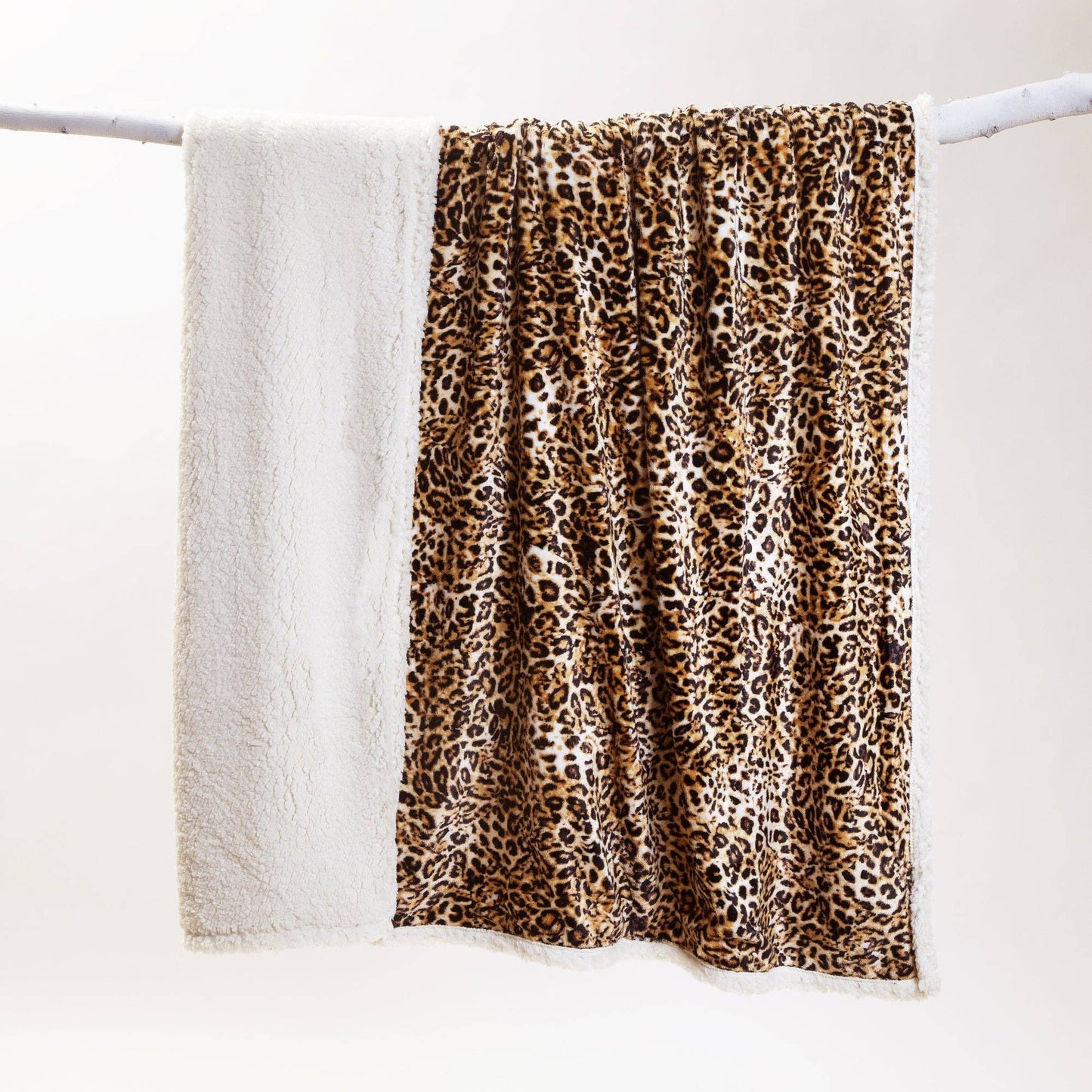Leopard Plush Sherpa Throw