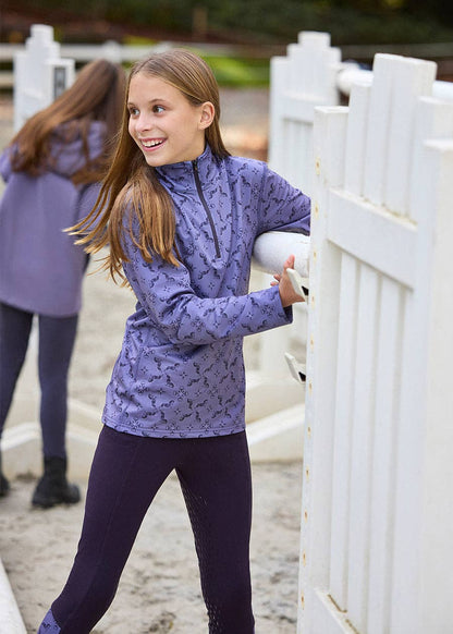 Kids First Level Quarter Zip Stretch Fleece Tech Top - Riders Choice Supply Co