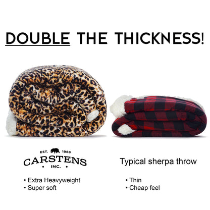 Leopard Plush Sherpa Throw