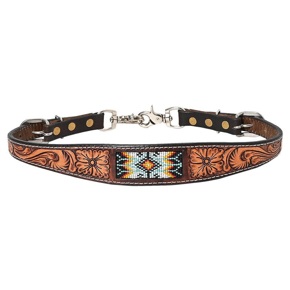 HILASON Western Horse Floral Headstall Breast Collar One Headstall Spur Strap Wither Strap American Leather Tack Set