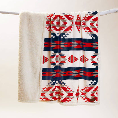 Wrangler® Red, White, and Blue Southwest Plush Sherpa Throw