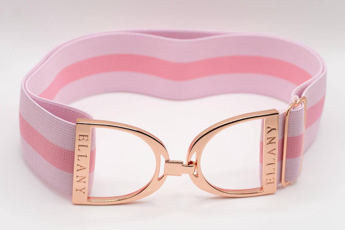 Madelyn - 2" Rose Gold Stirrup Equestrian Elastic Belt - Riders Choice Supply Co