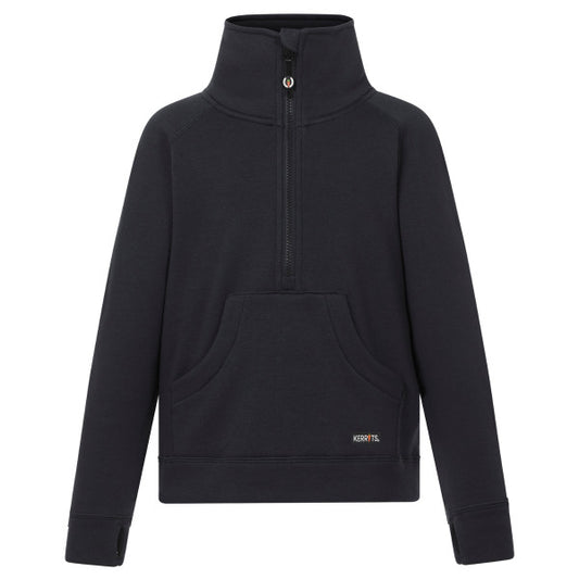 Kerrits Equestrian Apparel Kids Half Zip Sweatshirt, Black, Size S