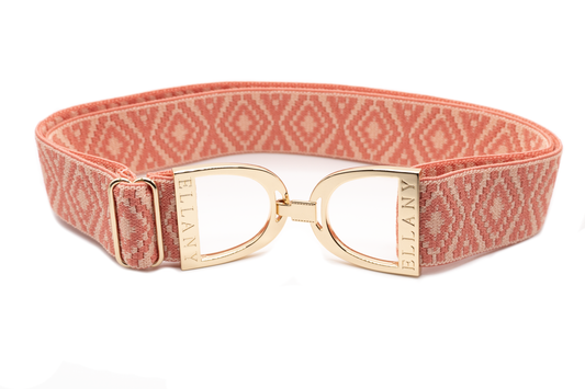 Coral Ornata - 1.5" Gold Stirrup Elastic Belt - Riders Choice Supply Co