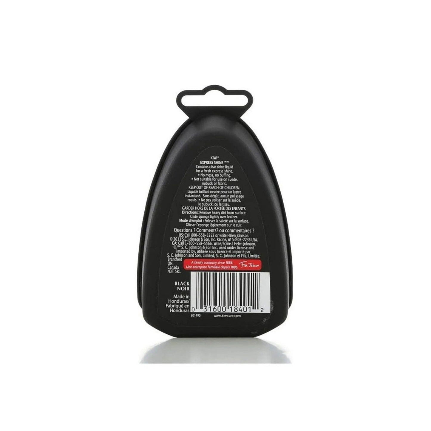 KIWI Express Shoe Shine Sponge, Black, 7 mL (0.23 Fl Oz)