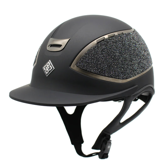 AP Hassinger Presidente Helmet -Black Matte Crystal w/ Gunmetal Rail - Riders Choice Supply Co