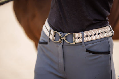 Harlow - 1.5" Gunmetal Stirrup Elastic Belt - Riders Choice Supply Co