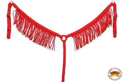 Horse Breast Collar Flat Braided Paracord With Fringes By Hilason