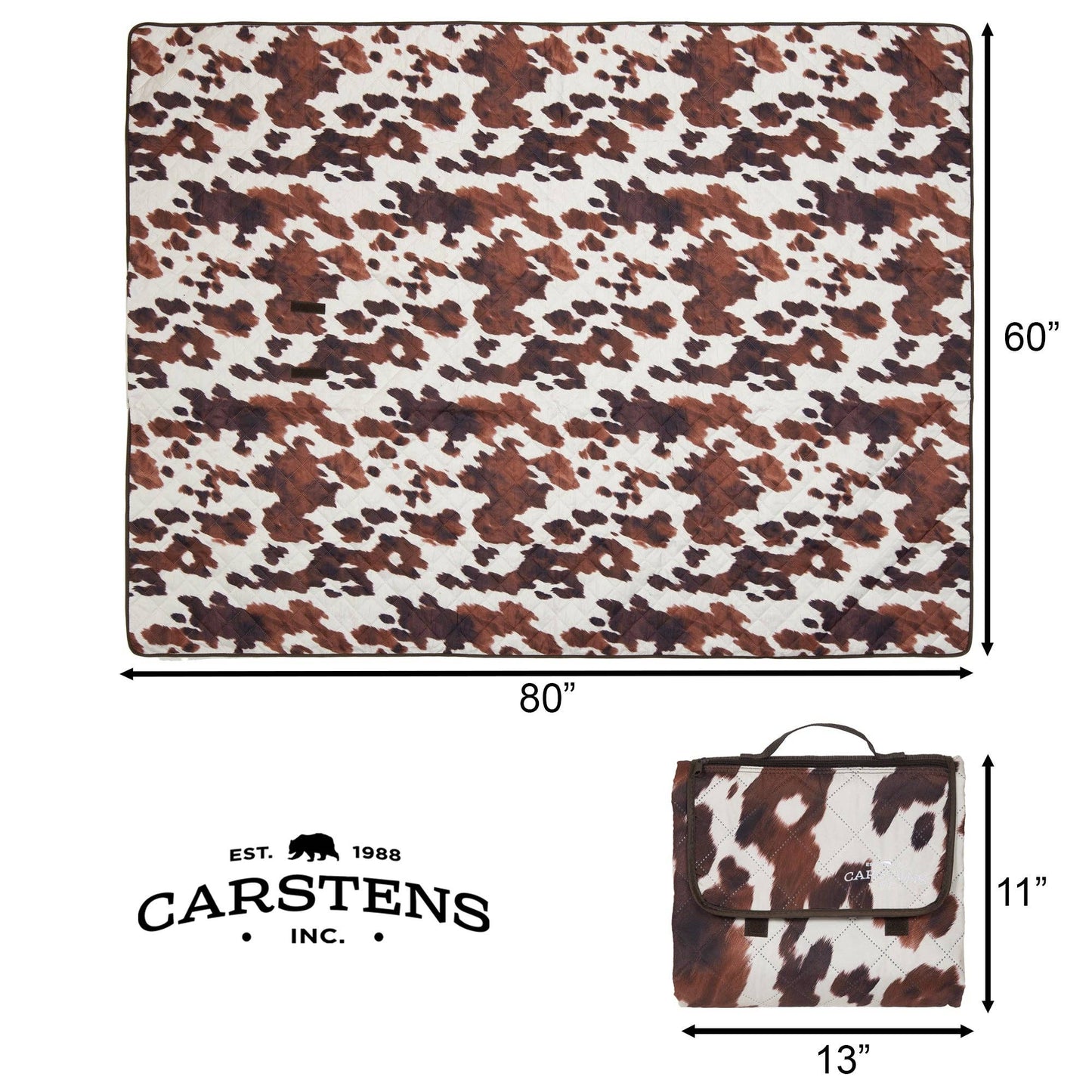 Cowhide Printed Picnic Blanket