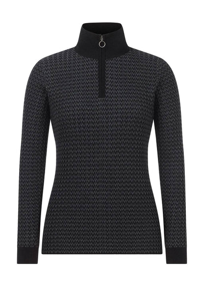 Quarter Zip Herringbone Sweater - Riders Choice Supply Co