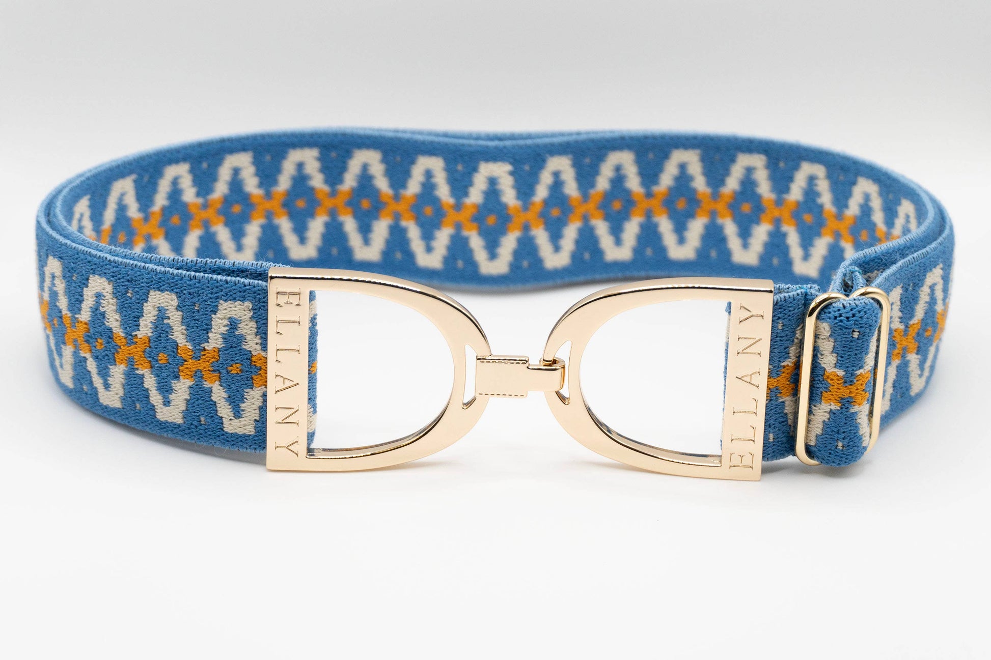 Tangaroa - 1.5" Gold Stirrup Equestrian Elastic Belt - Riders Choice Supply Co