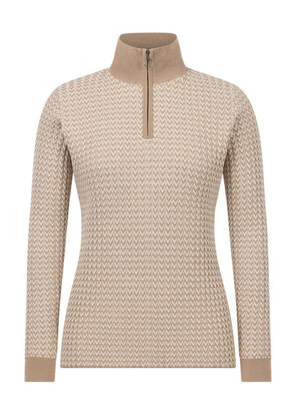 Quarter Zip Herringbone Sweater - Riders Choice Supply Co