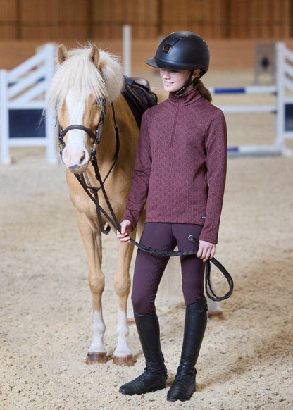 Kids Snaffle Links Fleece Half Zip Riding Top - Riders Choice Supply Co