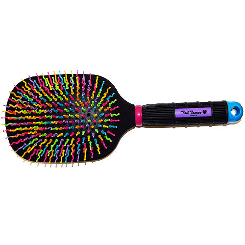 Tail Tamer by Professional's Choice Paddle Horse Brush, Rainbow - Riders Choice Supply Co