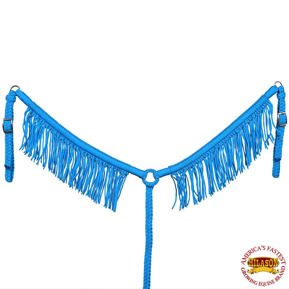 Horse Breast Collar Flat Braided Paracord With Fringes By Hilason