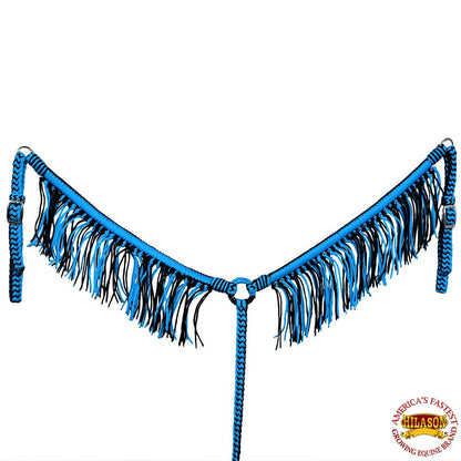 Horse Breast Collar Flat Braided Paracord With Fringes By Hilason